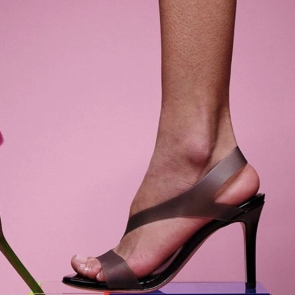 Deltan Elegant Black Strappy Heels
